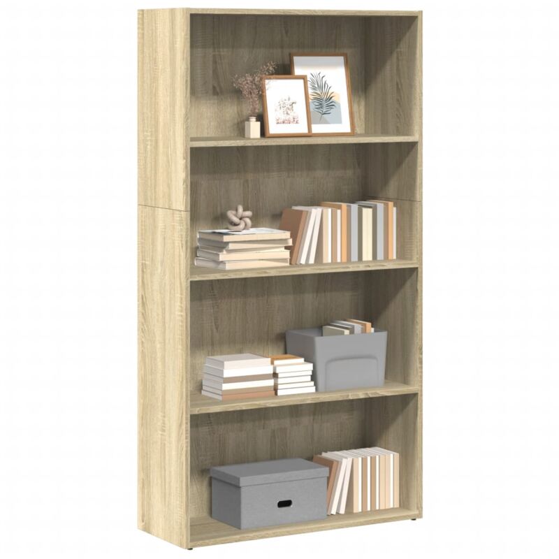 foto del prodotto vidaxl libreria rovere sonoma 80x30x152 cm in legno multistrato