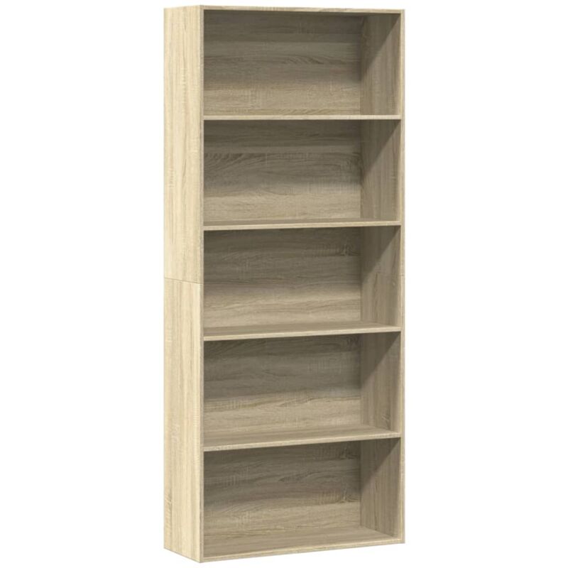 foto del prodotto vidaxl libreria rovere sonoma 80x30x189 cm in legno multistrato