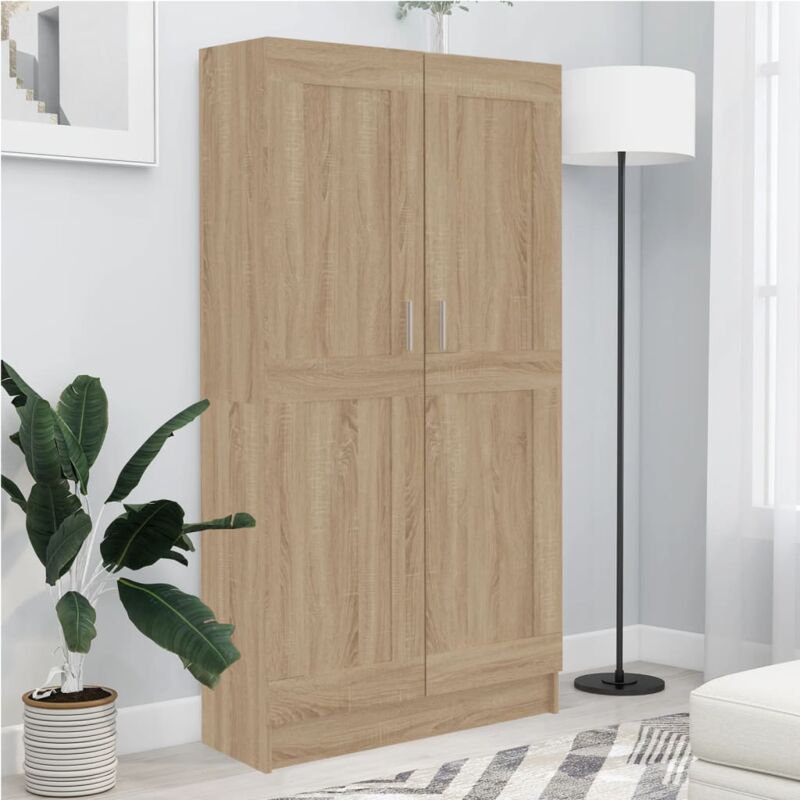 foto del prodotto vidaxl libreria rovere sonoma 82,5x30,5x150 cm in truciolato