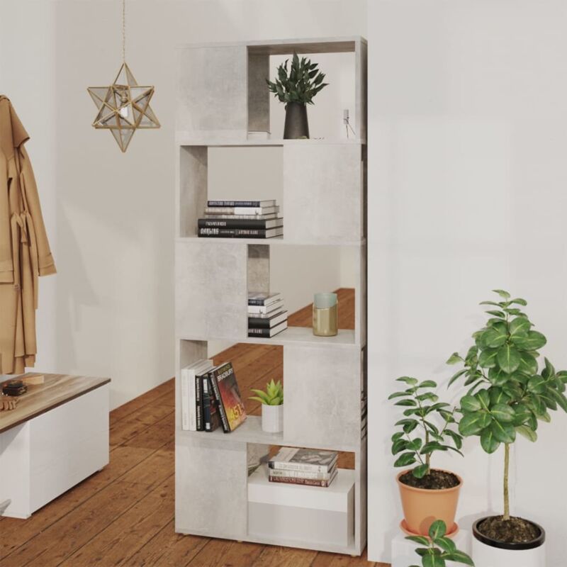 foto del prodotto vidaxl libreria salvaspazio moderna 5 scomparti ideale per qualsiasi stanza vari colori colore cemento