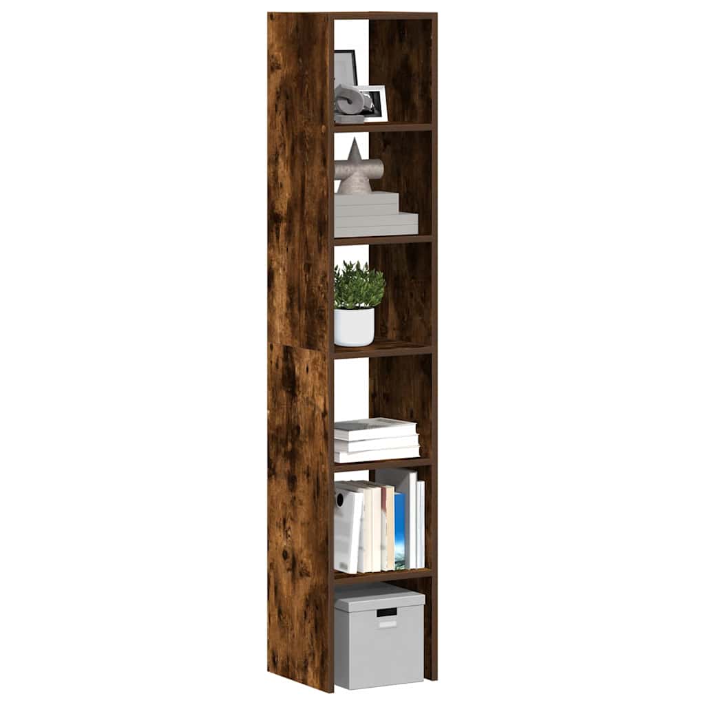 foto del prodotto vidaxl librerie 2 pz impilabili rovere fumo 30x30x80 cm in truciolato