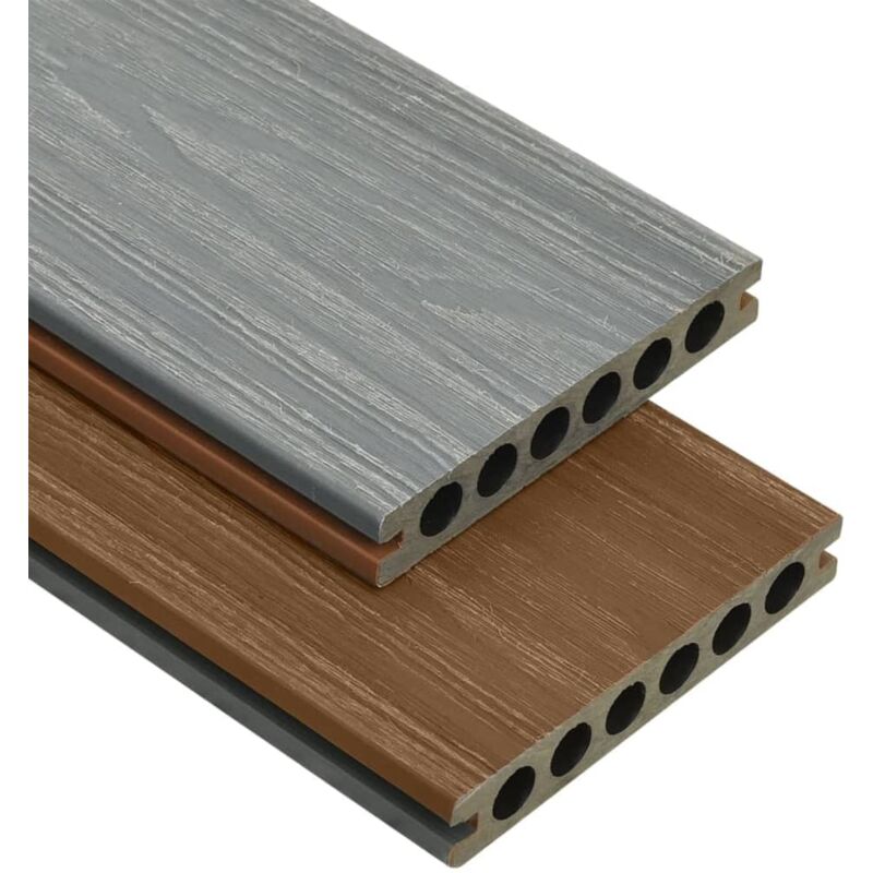 foto del prodotto vidaxl listoni decking wpc con accessori marroni e grigi 26 m 2,2 m