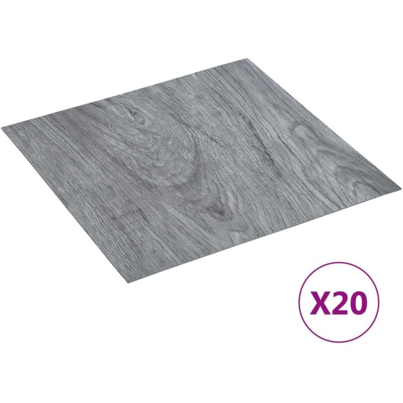 foto del prodotto vidaxl listoni pavimenti adesivi 20 pz in pvc 1,86 m grigio chiaro