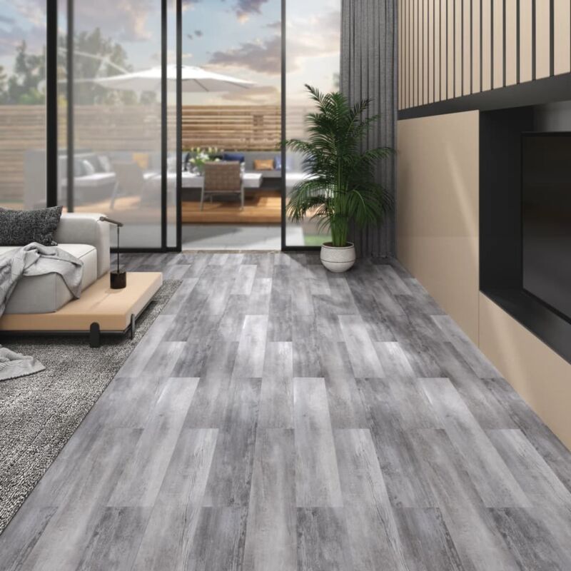 foto del prodotto vidaxl listoni pavimento in pvc 5,02 m 2 mm autoadesivi legno grigio