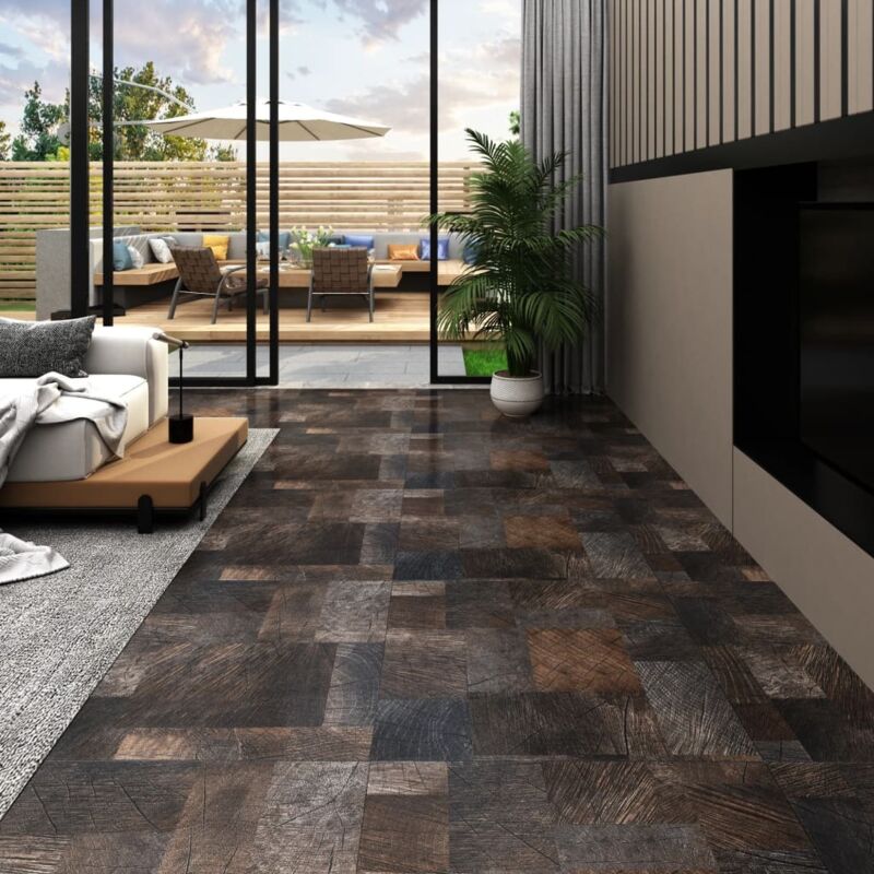 foto del prodotto vidaxl listoni pavimento pvc autoadesivi 5,11 m antiscivolo vari colori colore legno marrone