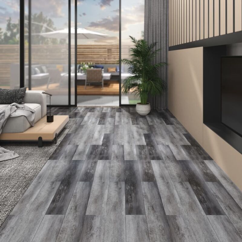 foto del prodotto vidaxl listoni pavimento pvc durevole antiscivolo 5,02 m 2 mm autoadesivi vari colori colore grigio lucido
