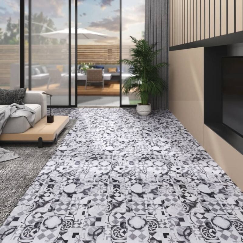 foto del prodotto vidaxl listoni pavimento pvc durevole antiscivolo 5,02 m 2 mm autoadesivi vari colori colore motivo grigio