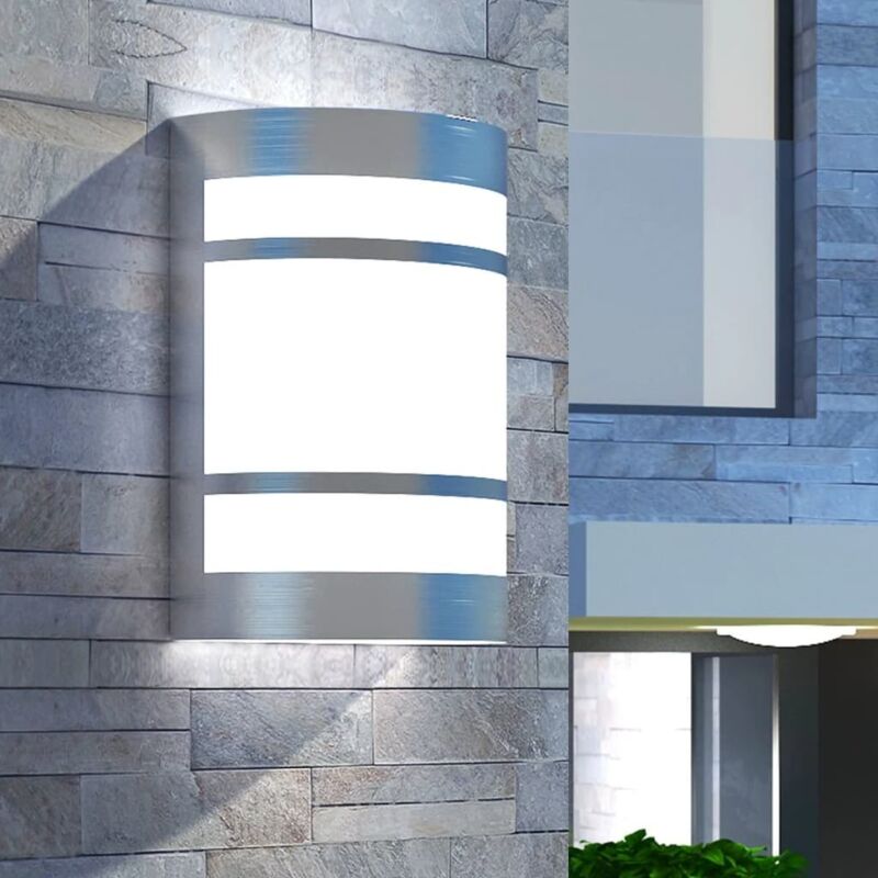 foto del prodotto vidaxl luce da parete per esterno in acciaio inox