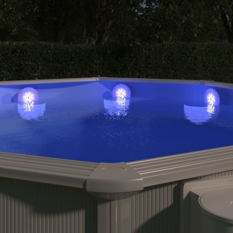 foto del prodotto vidaxl luce led galleggiante e subacquea con telecomando multicolore