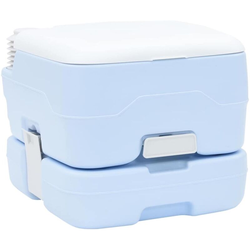 foto del prodotto vidaxl luce portatile per toilette blu e bianca in plastica da 10 l