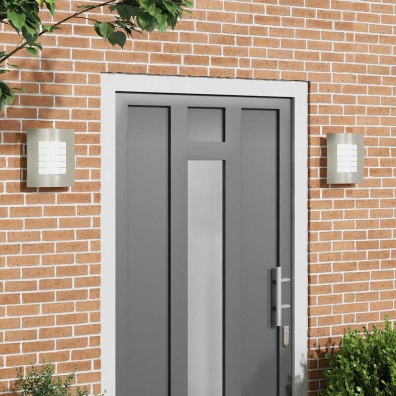 foto del prodotto vidaxl luci da parete esterni 2 pcs acciaio inossidabile argento ip44
