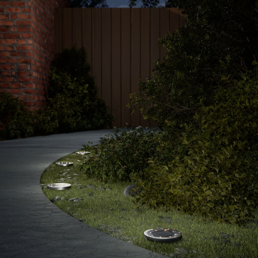 foto del prodotto vidaxl luci solari da terra con picchetti da esterno 12pz bianco caldo