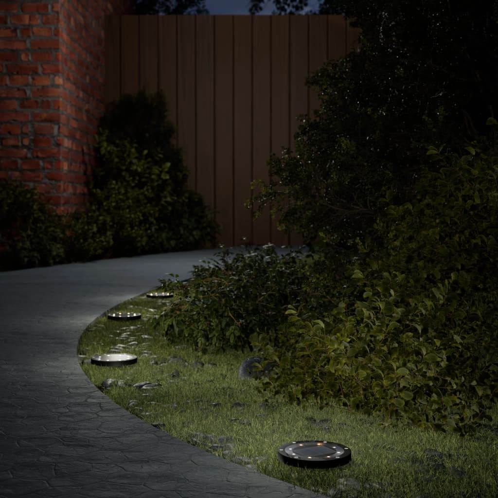 foto del prodotto vidaxl luci solari da terra con picchetti da esterno 12pz bianco caldo