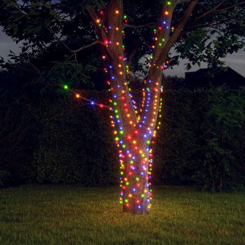 foto del prodotto vidaxl luci solari fatate 2 pz 2x200 led colorati interni esterni
