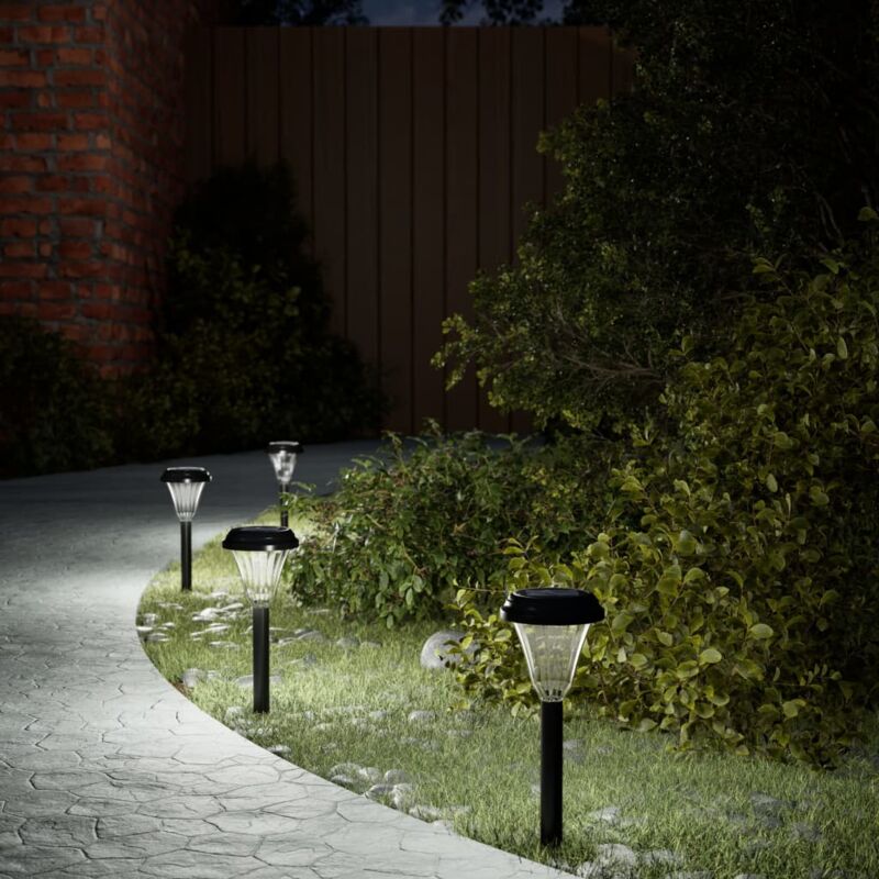foto del prodotto vidaxl luci solari per percorsi con picchetti 12 pz bianche