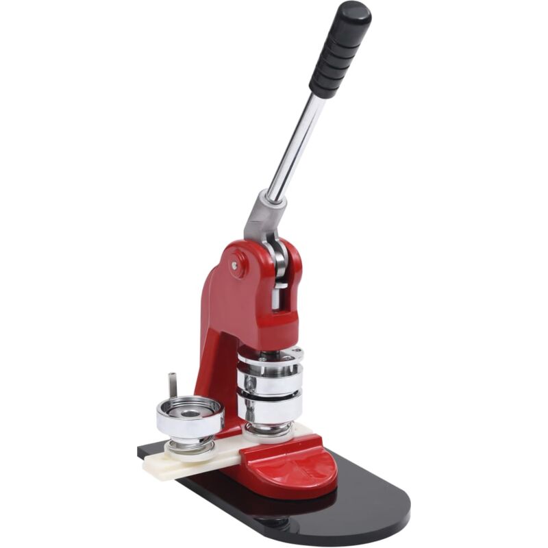 foto del prodotto vidaxl macchina per badge con taglierina circolare e matrici rosso vari dimensioni dimensioni 25 mm