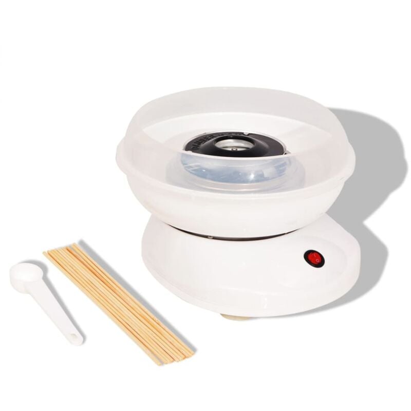 foto del prodotto vidaxl macchina per lo zucchero filato 480 w con cucchiaio misuratore vari colori colore bianca