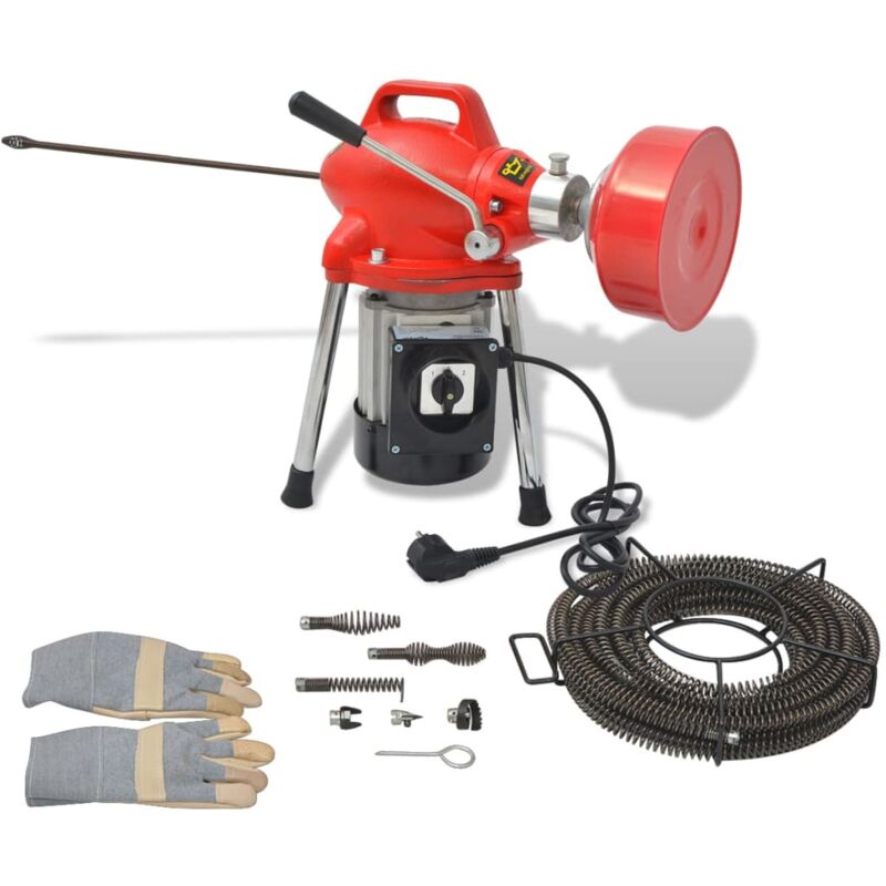 foto del prodotto vidaxl macchina per pulire le tubazioni 250 w 12,5mx16mm 4,5mx9,5mm