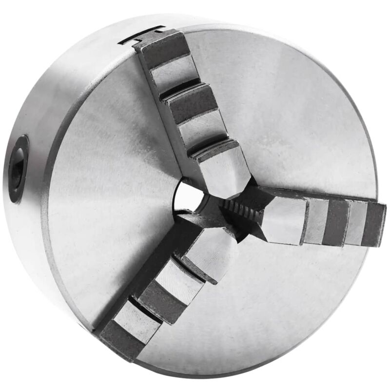 foto del prodotto vidaxl mandrino per tornio a 3 griffe autocentrante in acciaio disponibili varie misure dimensioni 125 mm