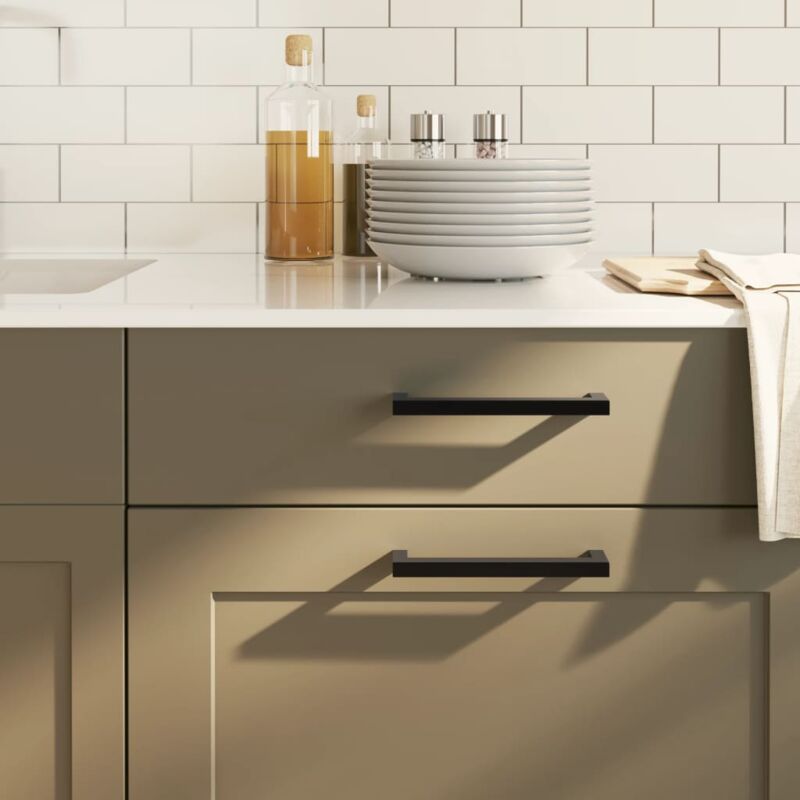 foto del prodotto vidaxl maniglie per mobili 20 pz nere 160 mm in acciaio inox