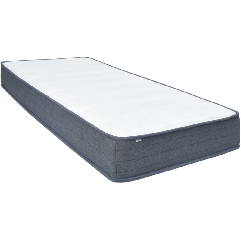 foto del prodotto vidaxl materasso a molle insacchettate bianco e grigio scuro vari dimensioni dimensioni 200x80x20 cm