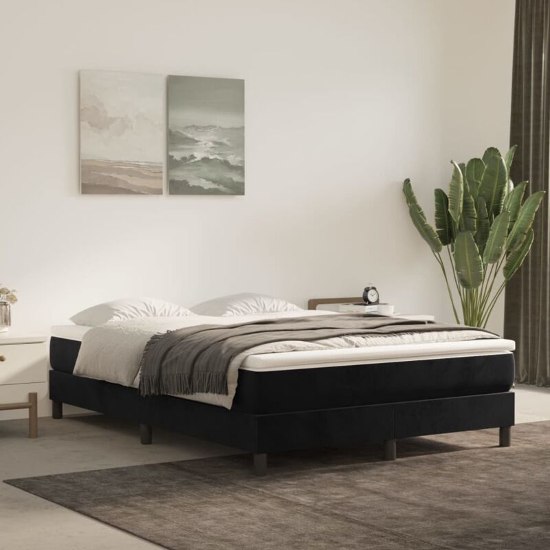 foto del prodotto vidaxl materasso a molle insacchettate nero 140x190x20 cm in velluto
