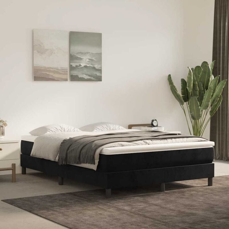 foto del prodotto vidaxl materasso a molle insacchettate nero 140x210x20 cm in velluto 761895