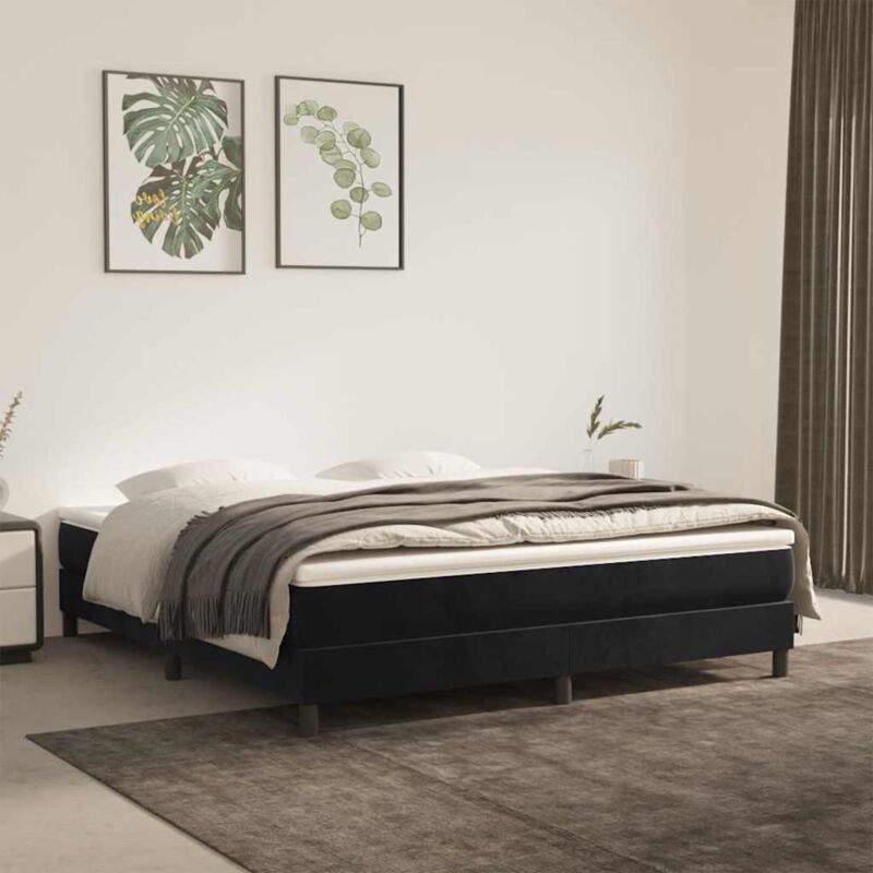 foto del prodotto vidaxl materasso a molle insacchettate nero 160x210x20 cm in velluto