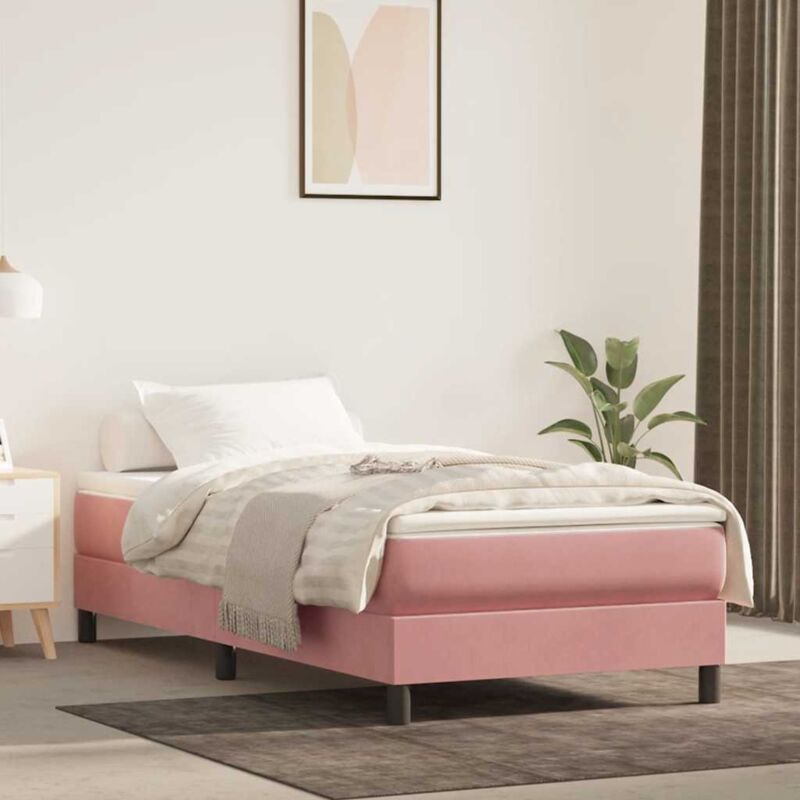 foto del prodotto vidaxl materasso a molle per bambini rosa 80x160 cm in velluto