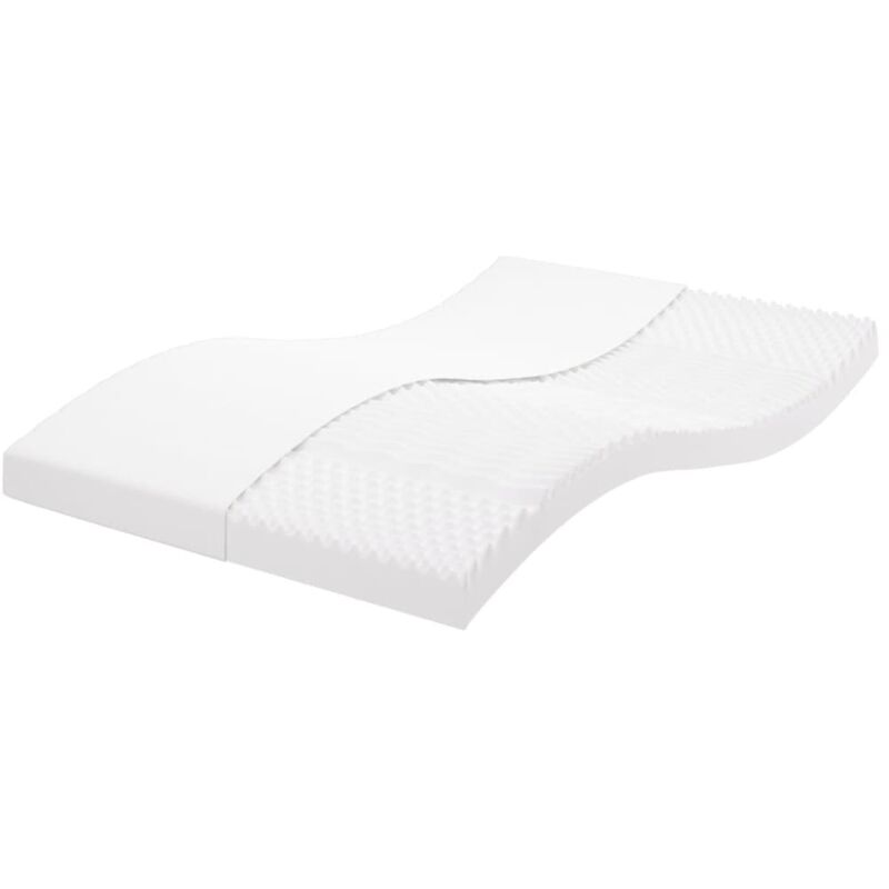 foto del prodotto vidaxl materasso in schiuma bianco 140x190 cm 7 zone durezza 20 ild