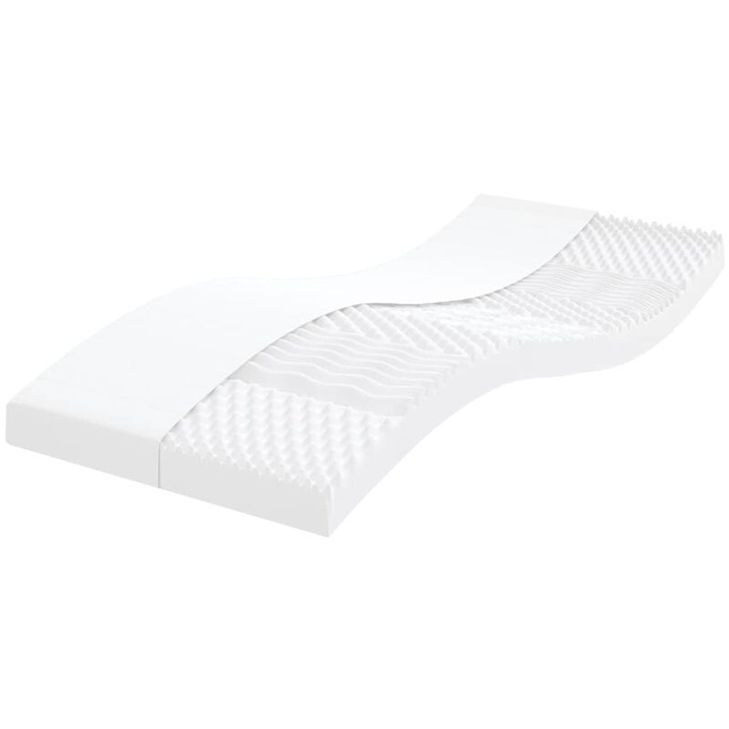 foto del prodotto vidaxl materasso in schiuma bianco 90x210 cm 7 zone durezza 20 ild