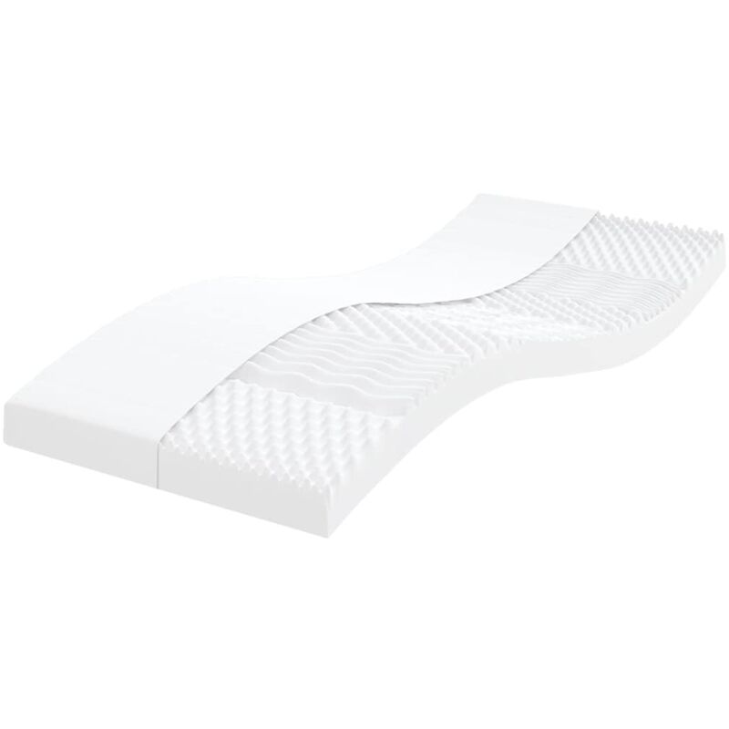 foto del prodotto vidaxl materasso schiuma per bambini bianco 80x160 7zone durezza 20ild