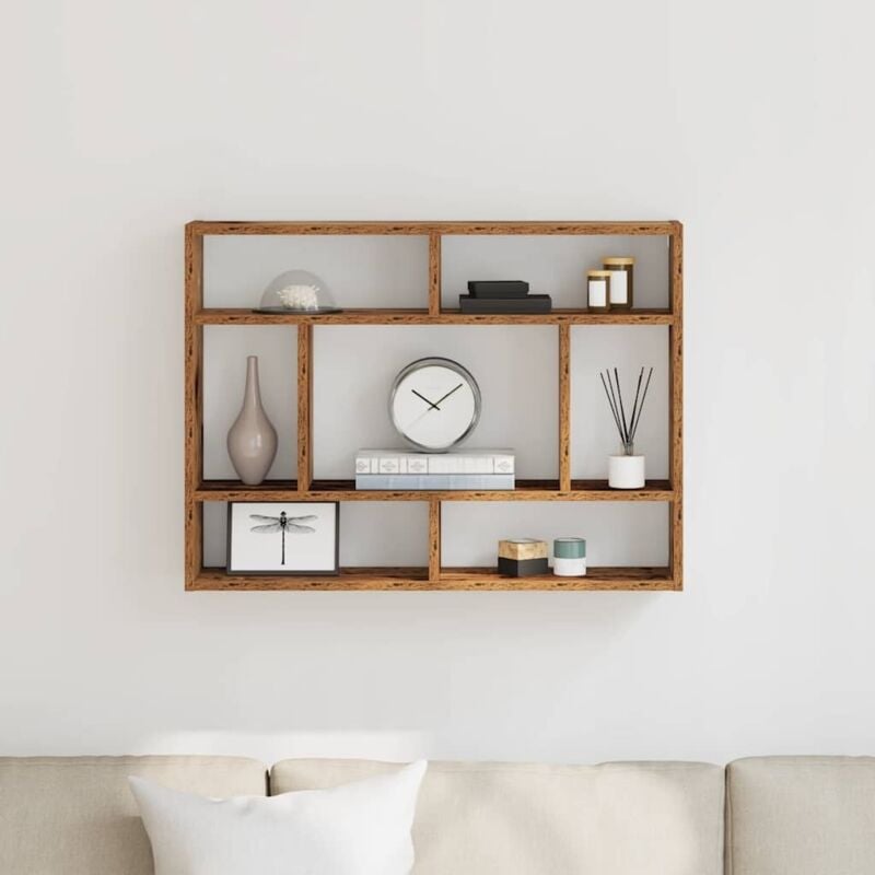 foto del prodotto vidaxl mensola a muro legno antico 75x16x55 cm in legno multistrato