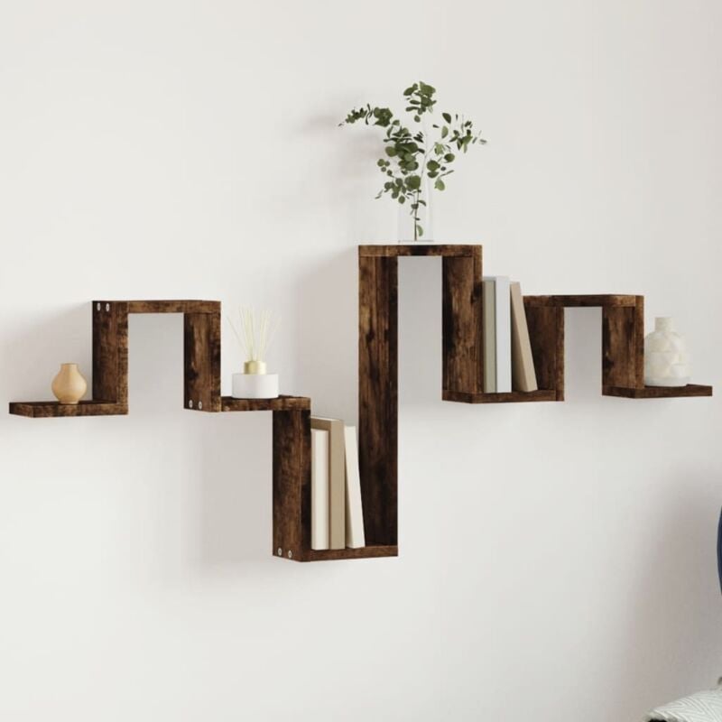 foto del prodotto vidaxl mensola a muro rovere fumo 104,5x10x43 cm legno multistrato