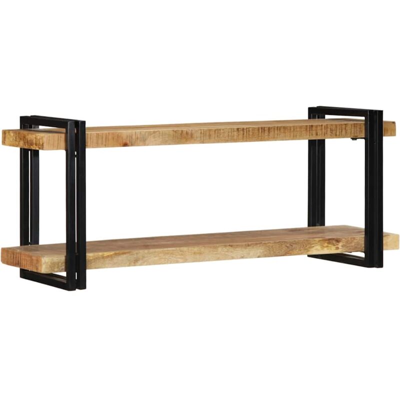 foto del prodotto vidaxl mensola da parete 110x33x45cm in legno massello di mango grezzo