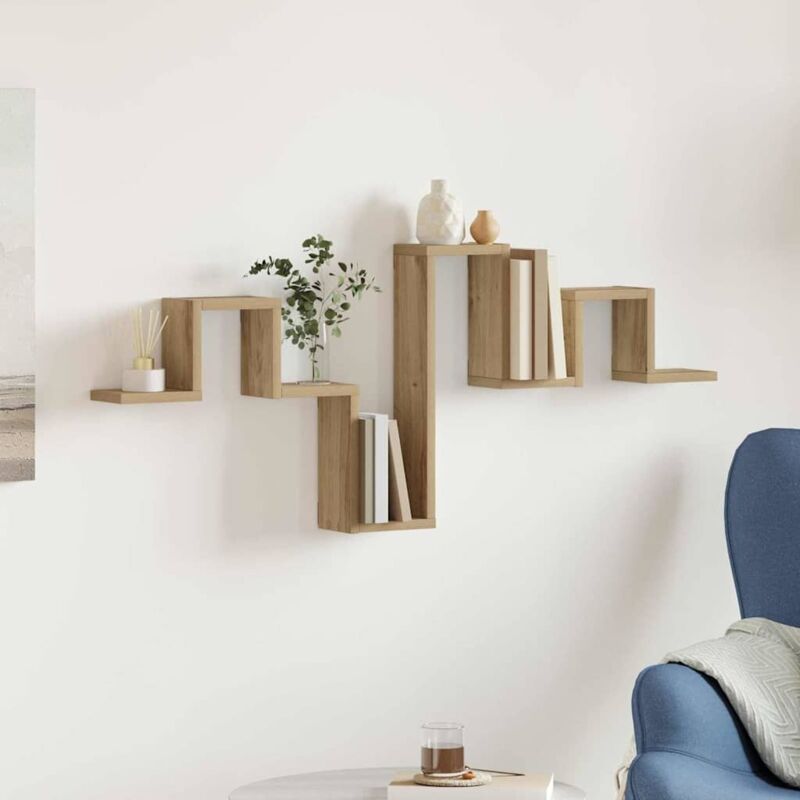 foto del prodotto vidaxl mensola in rovere artigianale 104,5x10x43 cm in legno ingegnerizzato