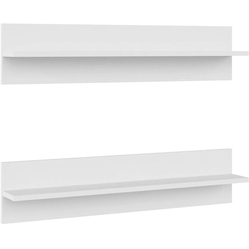 foto del prodotto vidaxl mensole a muro 2 pz bianche 80x11,5x18 cm in legno multistrato