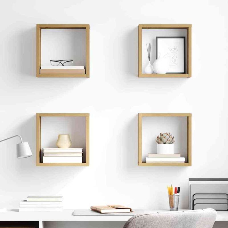 foto del prodotto vidaxl mensole a parete rovere artigianale mdf con impiallacciatura