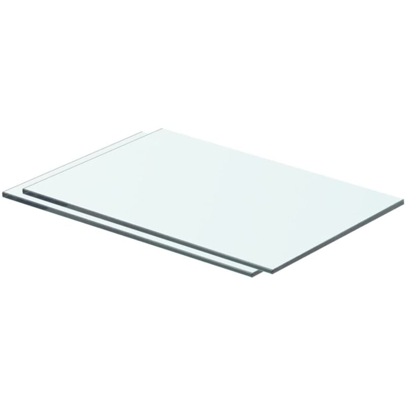 foto del prodotto vidaxl mensole in vetro trasparente 2 pz 40x20 cm