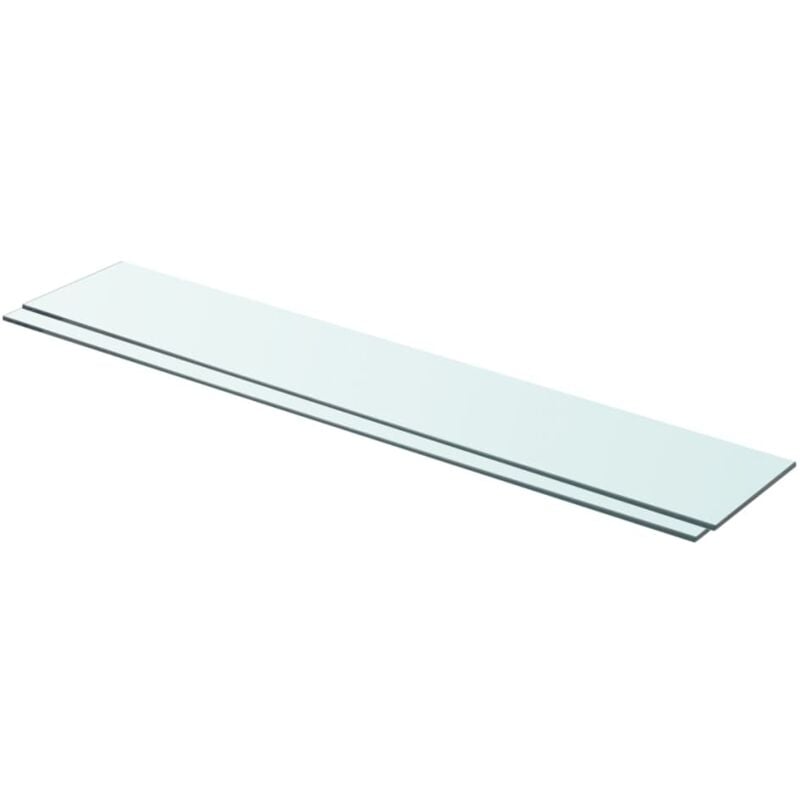 foto del prodotto vidaxl mensole in vetro trasparente 2 pz 90x15 cm