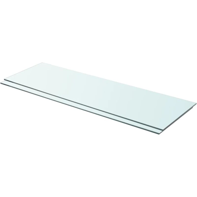 foto del prodotto vidaxl mensole in vetro trasparente 2 pz 90x30 cm