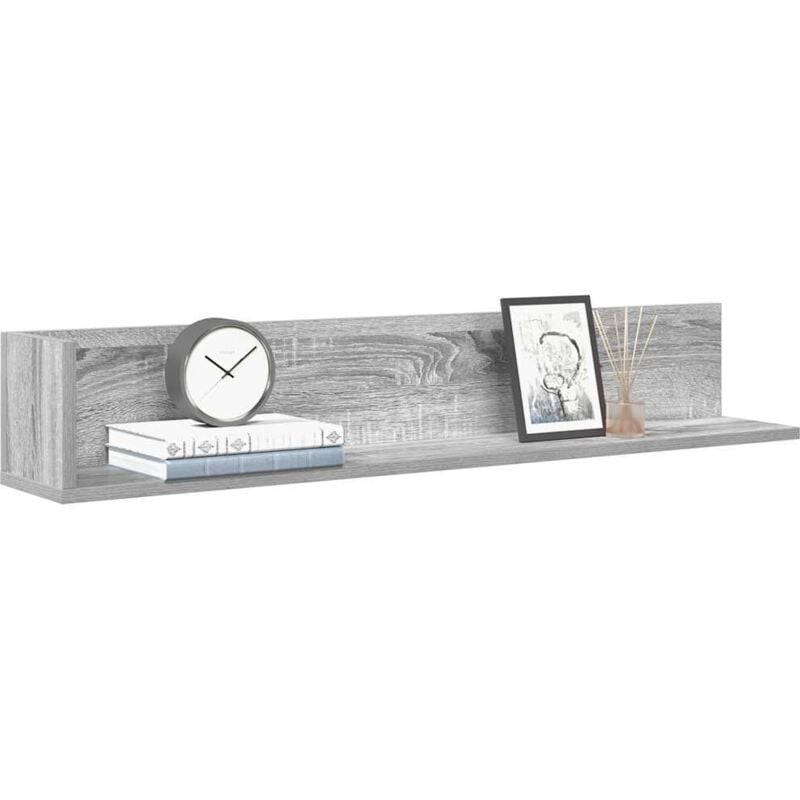 foto del prodotto vidaxl mensole parete 2pz grigio sonoma 100x16,5x16,5 cm in truciolato