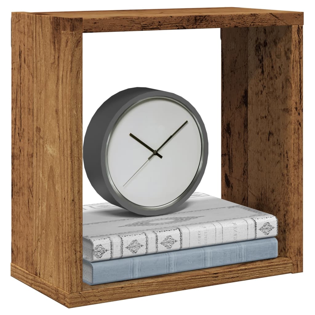 foto del prodotto vidaxl mensole parete a cubo 6 pz legno vecchio 30x15x30 cm truciolato