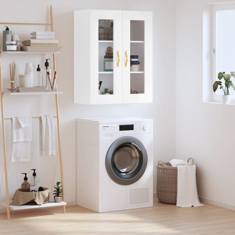 foto del prodotto vidaxl mobile a parete bianco 69,5x34x90 cm