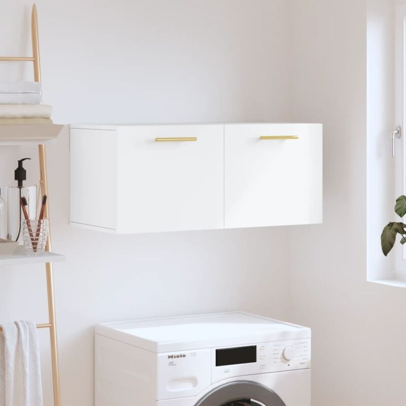 foto del prodotto vidaxl mobile a parete bianco 80x36,5x35 cm in legno multistrato