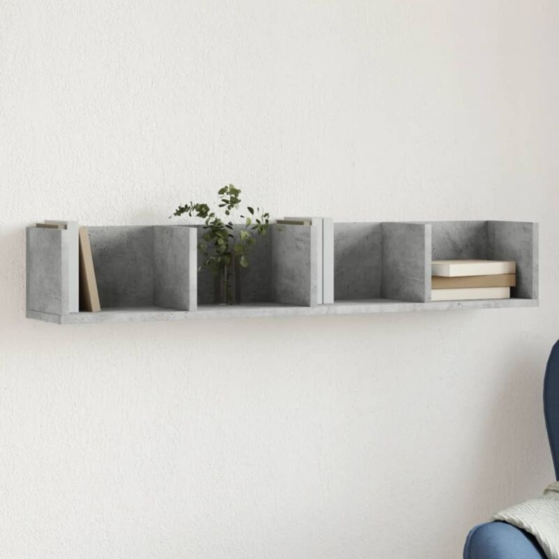 foto del prodotto vidaxl mobile a parete grigio cemento 99x18x16,5 cm legno multistrato
