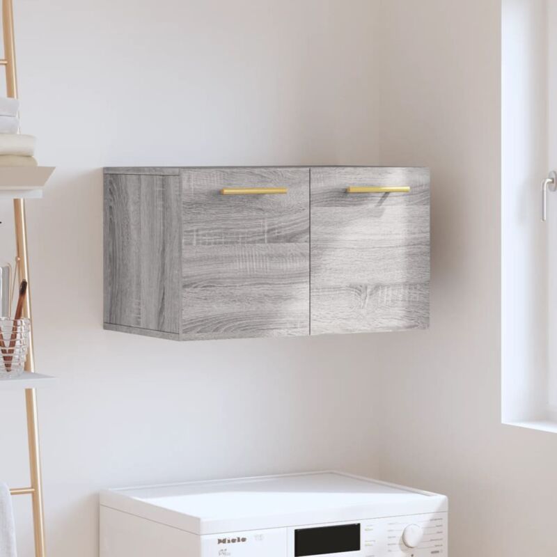foto del prodotto vidaxl mobile a parete grigio sonoma 60x36,5x35cm in legno multistrato