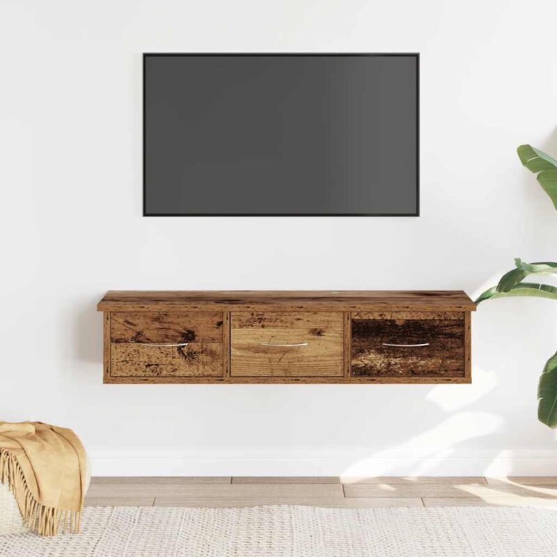foto del prodotto vidaxl mobile a parete legno antico 88x26x18,5 cm in truciolato