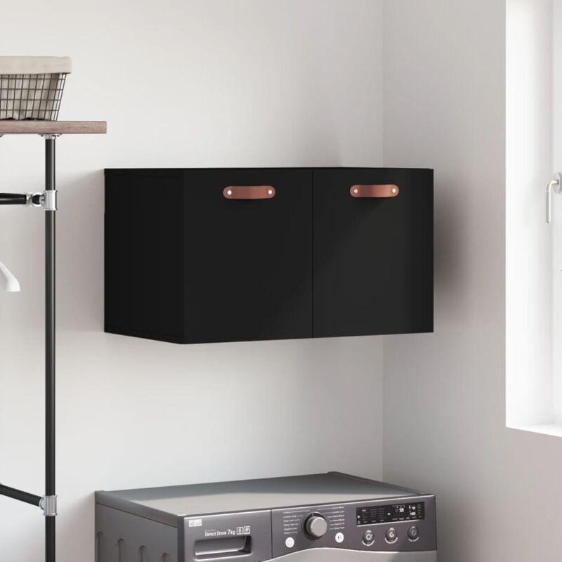 foto del prodotto vidaxl mobile a parete nero 60x36,5x35 cm in legno multistrato