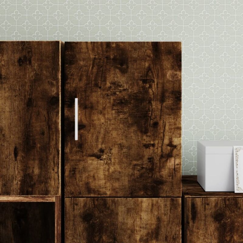 foto del prodotto vidaxl mobile a parete rovere fumo 30x42,5x40 cm in legno multistrato